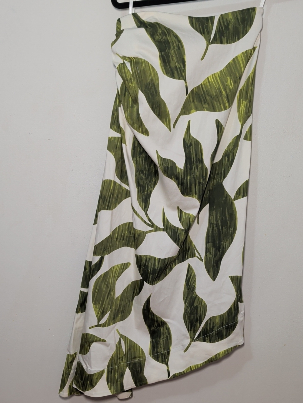 Antonio Melani x M.G. Style Tropical Print Asymmetric Skirt White Green Size 4 - Picture 7 of 7